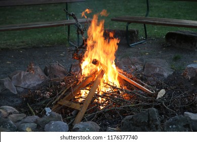 The bonfire on a summer night - Shutterstock ID 1176377740