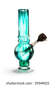 Bong Or Water Pipe Isolated On A White Studio Background