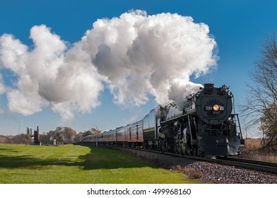 Vintage Black Steam Train Stock Photo (Edit Now) 354583604