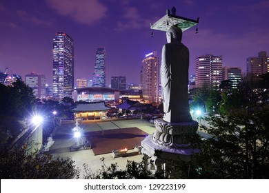 Bongeunsa Temple in the Gangnam District of Seoul, Korea.