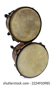 bongo drum musical instruments isolated on white background
