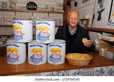 Coruña-Spain. César Bonilla, Owner Of The Bonilla A La Vista Potato Chips Factory That Appeared In The Korean Film Winner Of Several Hollywood Oscars Parasites On Februry 12,2020