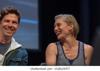 BONN, GERMANY - MAY 19th 2018: Michael Trucco And Katee Sackhoff At Fedcon 27, A Four Day Sci-fi Fan Convention