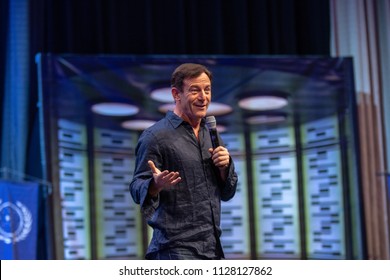 BONN, GERMANY - MAY 19th 2018: Jason Isaacs (*1963, English Actor - Harry Potter, Star Trek: Discovery) At Fedcon 27, A Four Day Sci-fi Fan Convention