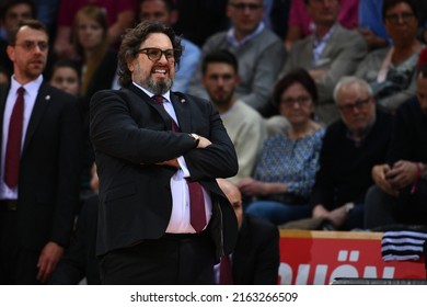 BONN, GERMANY - MAY 30, 2022: Andrea Trinchieri. Bundesliga Play-offs. Basketball Match Telekom Baskets Bonn Vs FCB Bayern München Basket
