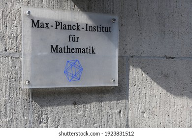 Bonn, North Rhine-Westphalia, Germany - May 15, 2018: The Max Planck Institute For Mathematics In Bonn, Germany - MPIM Is A Prestigious Research Institute Specializing In Pure Mathematics