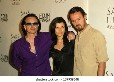 Bono, Wife Ali Hewson And Designer Rogan Gregory At The Launch Of 