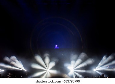 BONTIDA, ROMANIA - JULY 15, 2017: Dj Duke Dumont Performs A Live EDM Concert In The Main Stage Of Electric Castle Festival