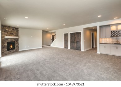 Bonus Room Or Rec Room With A Fire Place