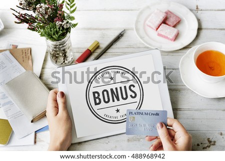 Bonus Special Extra Incentive Payment Reward Concept