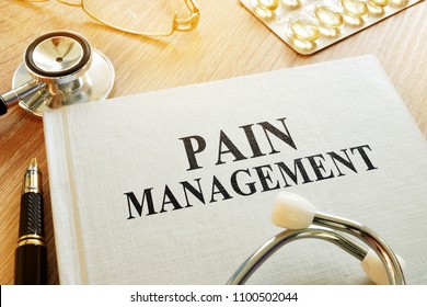 Book About Pain Management. Chronic Care Management Concept.