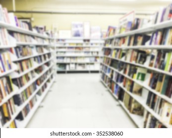 Book Aisle,some Scene  In Thrift Store.-blurred.