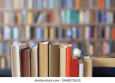 Book, books on the shelves in the library - Powered by Shutterstock