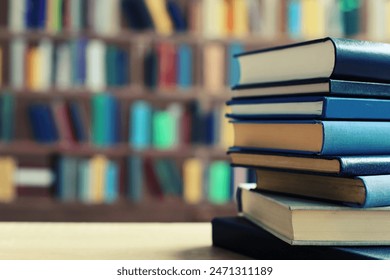 book, books on wooden table in library, education - Powered by Shutterstock