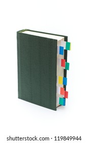 Book With Colored Paper Index Sticks