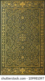 book cover with golden pattern. vintage background