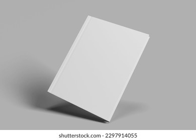 Book cover Mokcup template white background and solid cover 