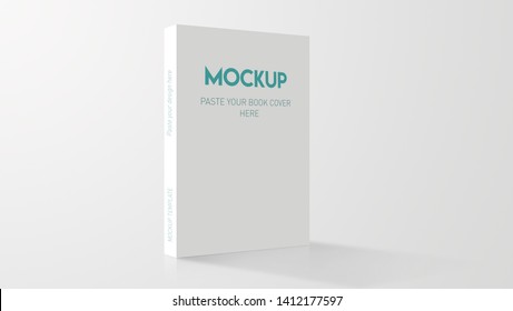book cover template, clean mock up, paste your design here - Shutterstock ID 1412177597