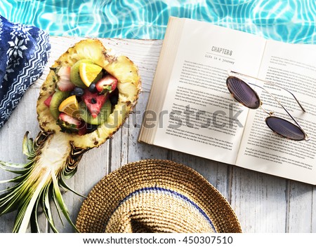 Book Fruits Poolside Concept