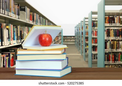 Book And Library For Education Concept (blurry Background)