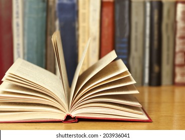 book with library on the back  - Shutterstock ID 203936041