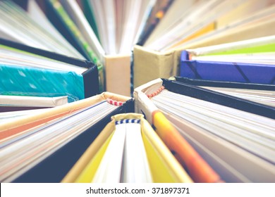 book & magazine + vintage filter for education / publishing background concept - Shutterstock ID 371897371
