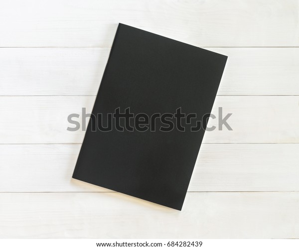 Download Book Mockup Blank Black Leather A4size Stock Photo (Edit Now) 684282439