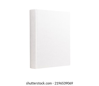 Book mockup isolated on white background. Novel, encyclopedia, code, Bible template with blank cover. Reading hobby, study, learning new information concept. High quality photo