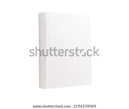 Book mockup isolated on white background. Novel, encyclopedia, code, Bible template with blank cover. Reading hobby, study, learning new information concept. High quality photo