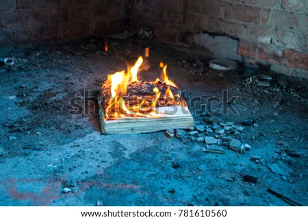 a book on fire is a burning book