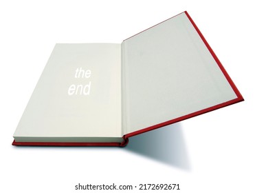 Book Open On The Last Page Where The Word 