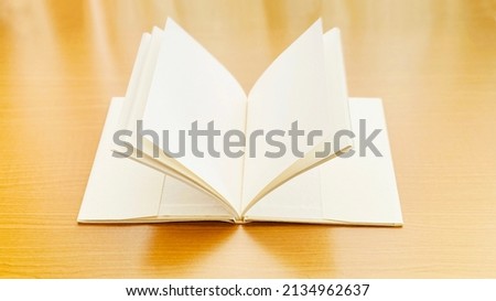 Book open on the table