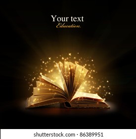 Book. Opened magic book with magic light. Education - Powered by Shutterstock