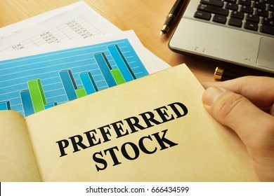 Book With Page About Preferred Stock. Trading Concept.