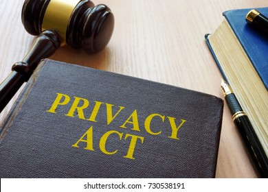 Book Privacy Act And Gavel On A Table.