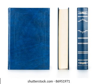 book set blue color isolated on white