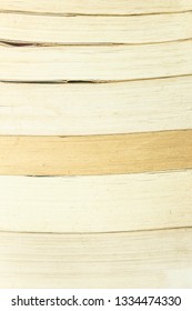 book stack on shelf in Library.