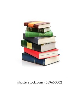 Book Stack On A White Background