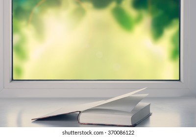 Book at window