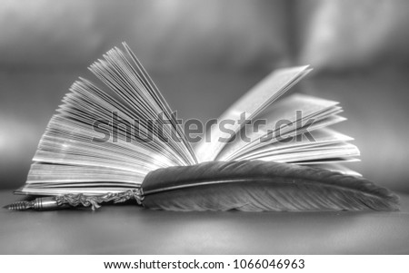 a book written in black and white
