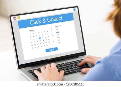 Booking Click And Collect Appointment On Laptop Online