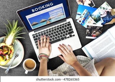 Booking Hotel Reservation Travel Destination Concept