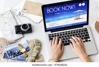 Booking Ticket Online Reservation Travel Flight Concept