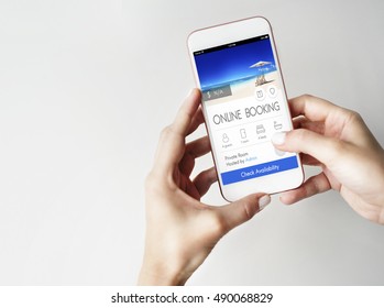 Booking Ticket Online Reservation Travel Flight Concept