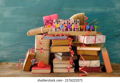 Books As Birthday Present, Personal Gift,reading,literature,education Concept