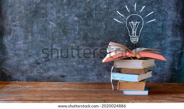 Books Blackboard Drawing 