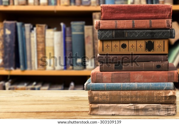 Books Old Stacked Stock Photo (Edit Now) 303109139