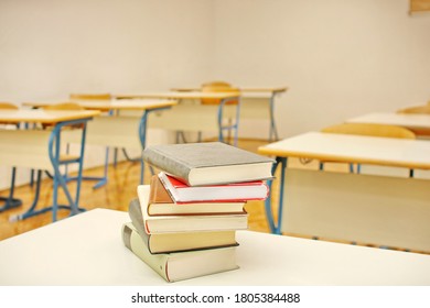 Books On School Desk Classroom Stock Photo 1805384488 | Shutterstock