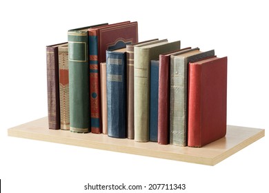 Books On The Shelf, Isolated.