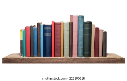 Books On The Shelf, Isolated.